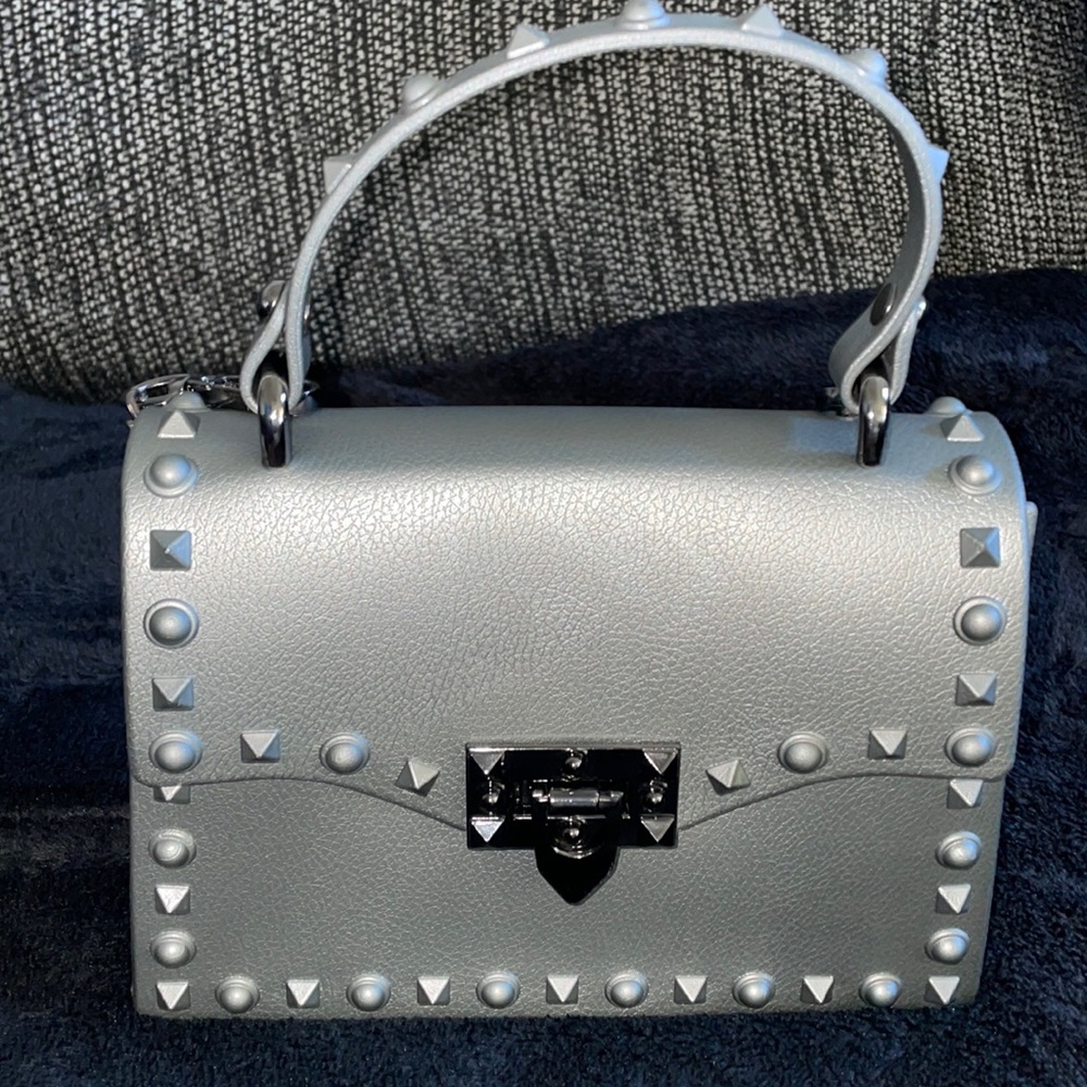 New Gunmetal gray small crossbody bag